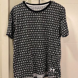 Under Armour Printed Black Tee